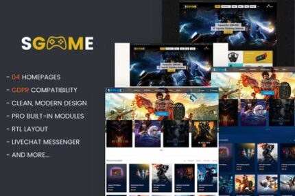 SGame - Responsive Accessories Store OpenCart Them