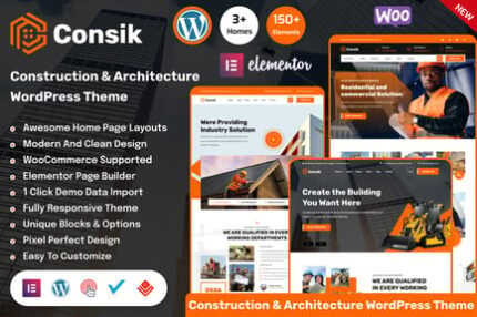 Consik - Construction Service WordPress Theme