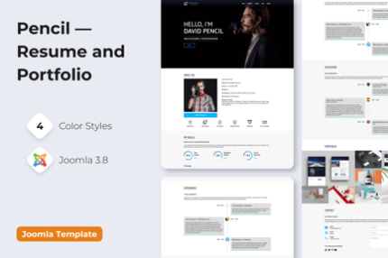 Pencil — Personal Portfolio Joomla Template